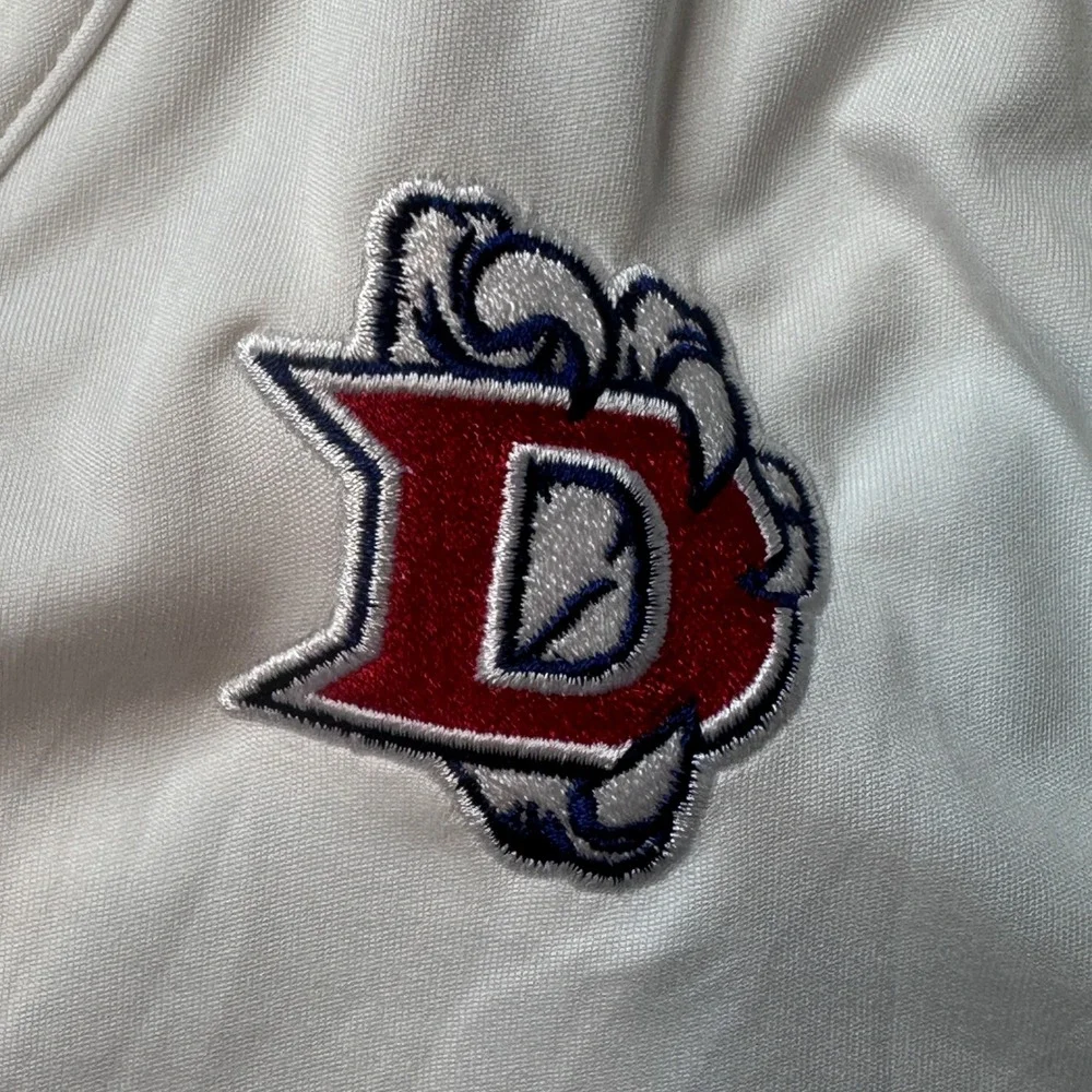 Adidas Jersey Mens XL White Climalite Baseball Henley Short Sleeve Logo Athletic